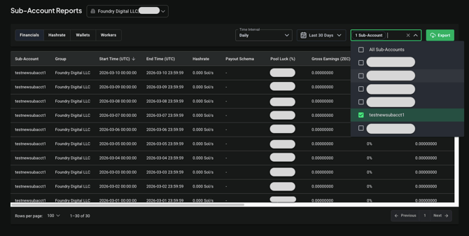 zec-reports-subacct-dropdown-one-selected